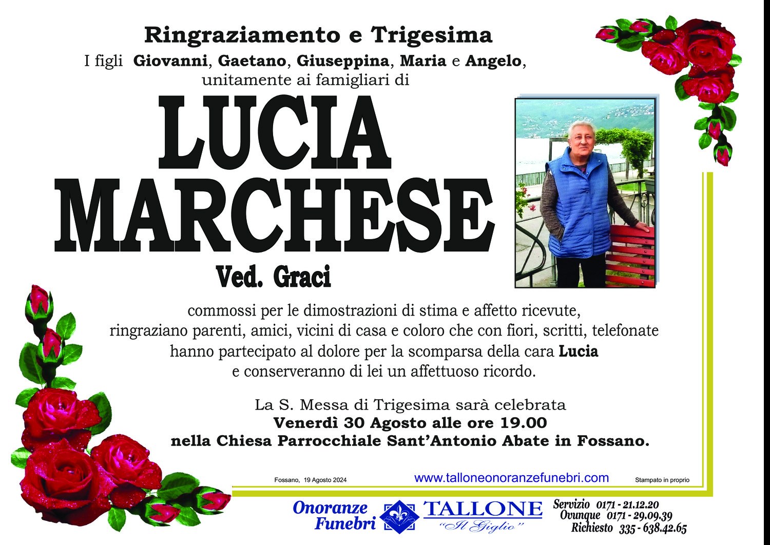 <br />
<b>Warning</b>:  Undefined variable $info in <b>/home/tallone/public_html/ringraziamenti.php</b> on line <b>68</b><br />
Lucia Marchese
